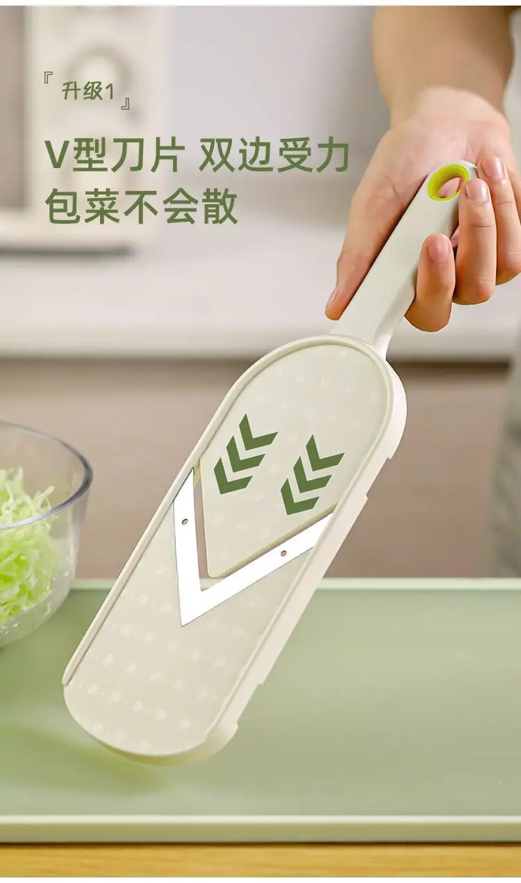 White Vegetable Cabbage Grater Knife Cutter for Fast & Even Cutting — feature 5
