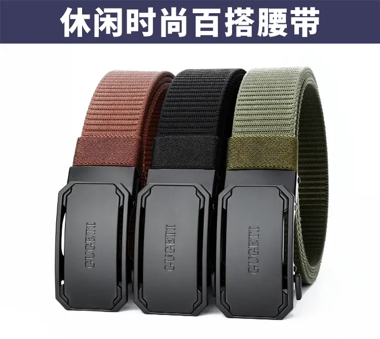 Men's Belt Alloy Automatic Buckle Wholesale Business Belt — feature 5