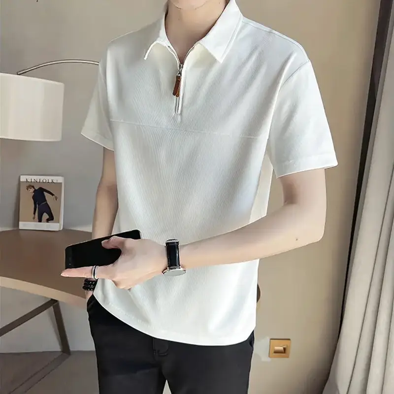 Men's White ShorT Sleeve Polo Summer 2024 - Image 5