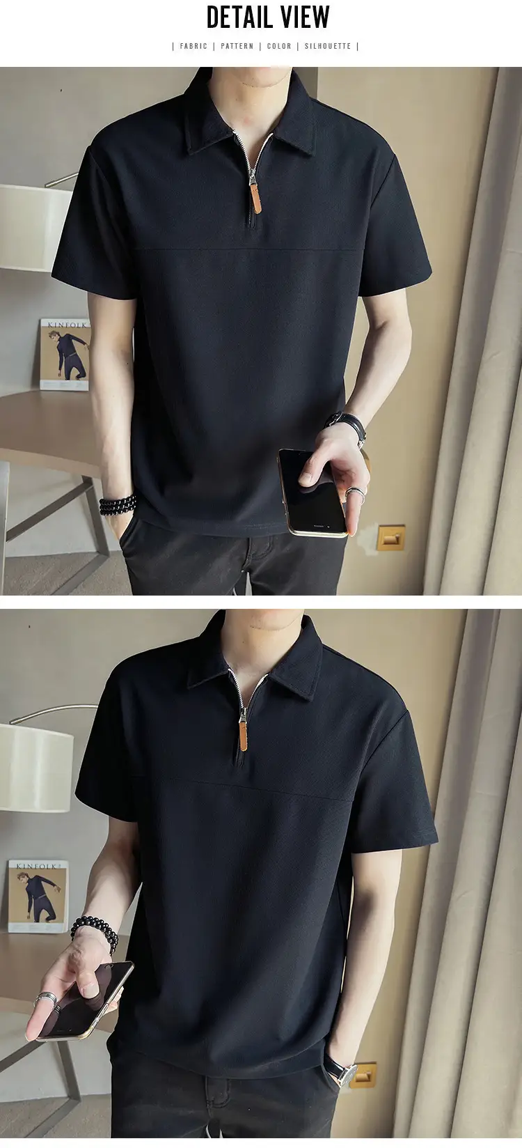Men's White ShorT Sleeve Polo Summer 2024 — feature 8