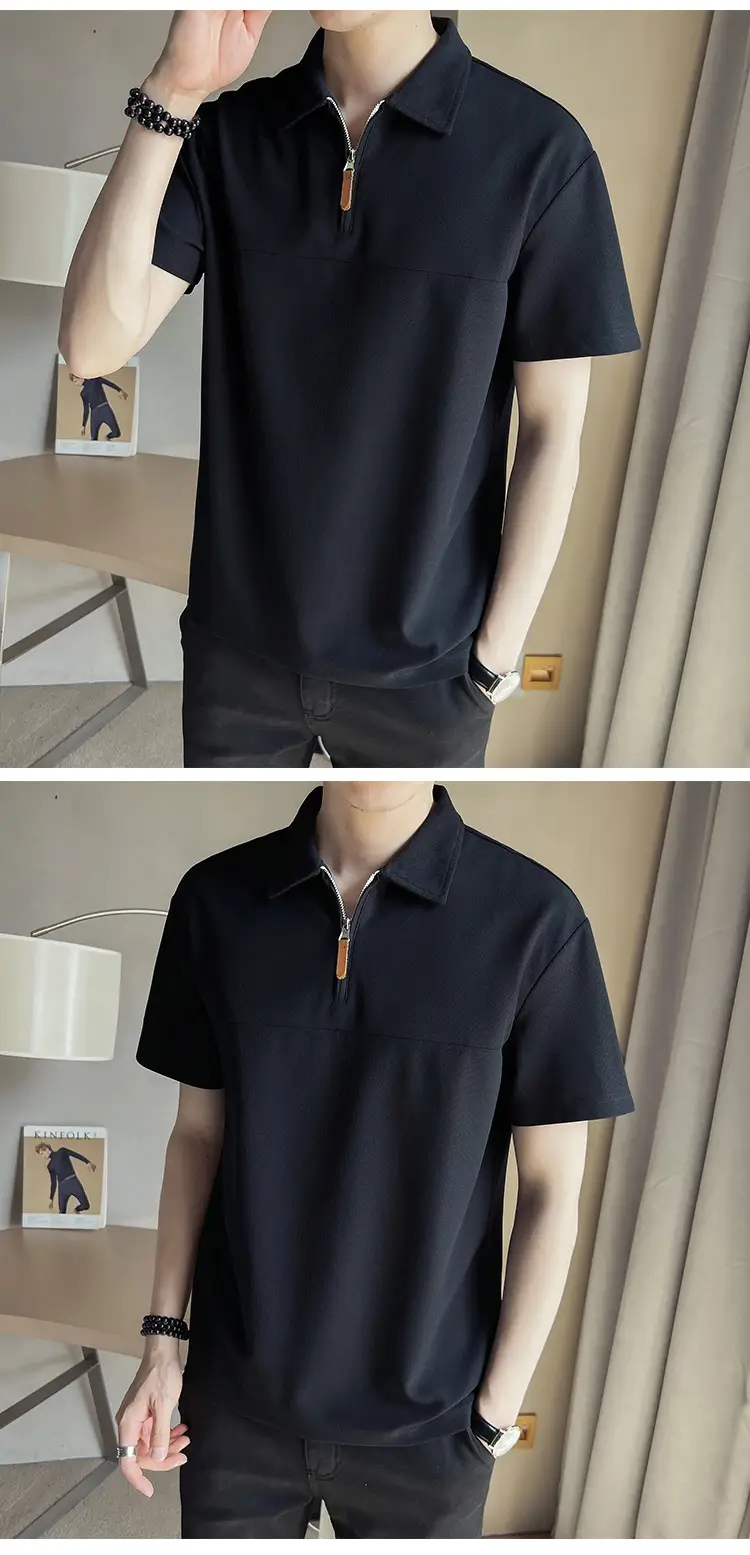 Men's White ShorT Sleeve Polo Summer 2024 — feature 9