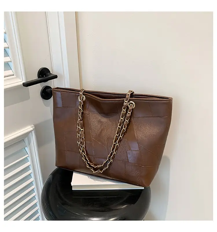 Brown Leather Shoulder Bag for Women 2024 Summer - Image 4
