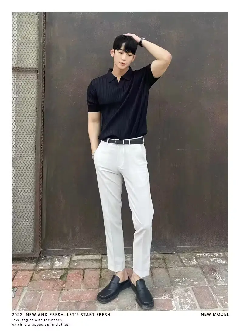 Men's Brown Knitted Slim Fit T-Shirt with Half Sleeve — feature 13
