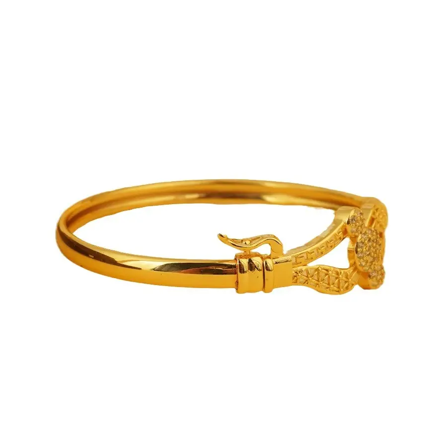 Gold Geometric CZ Bracelet for Women