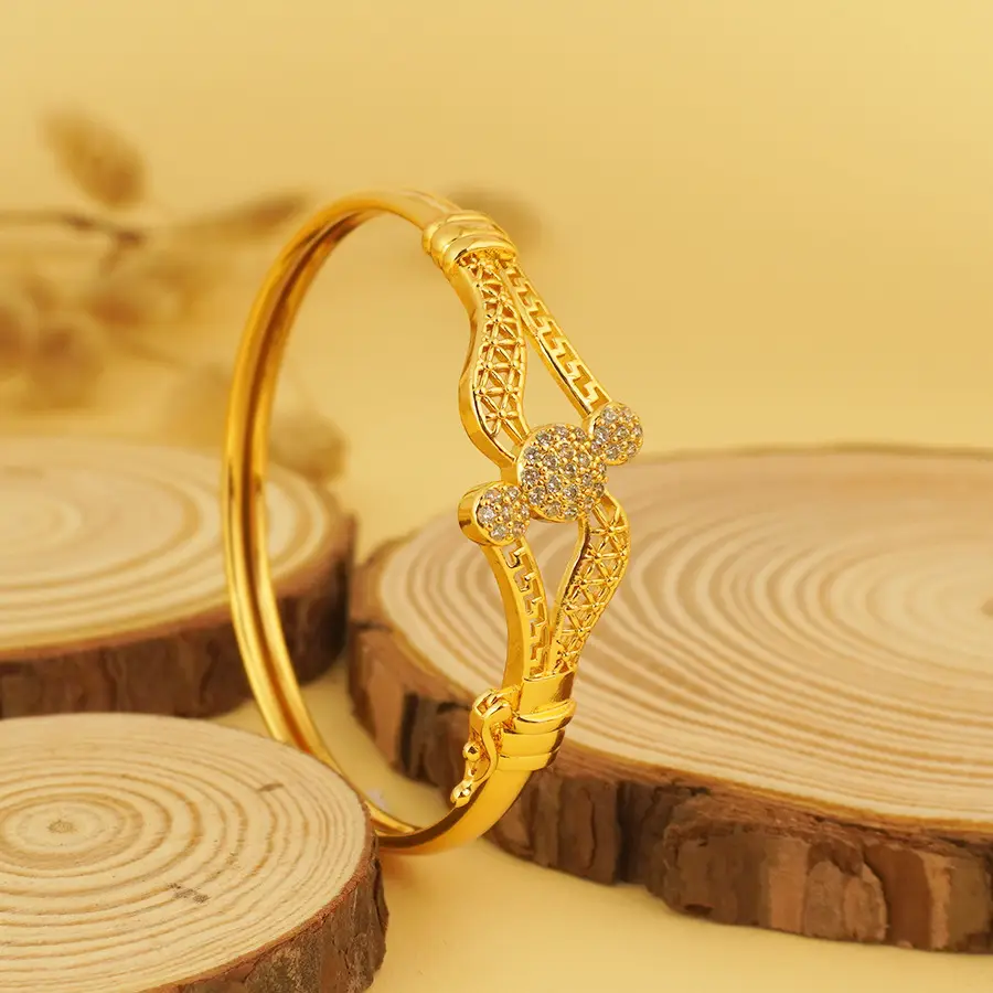 Gold Geometric CZ Bracelet for Women — feature 3