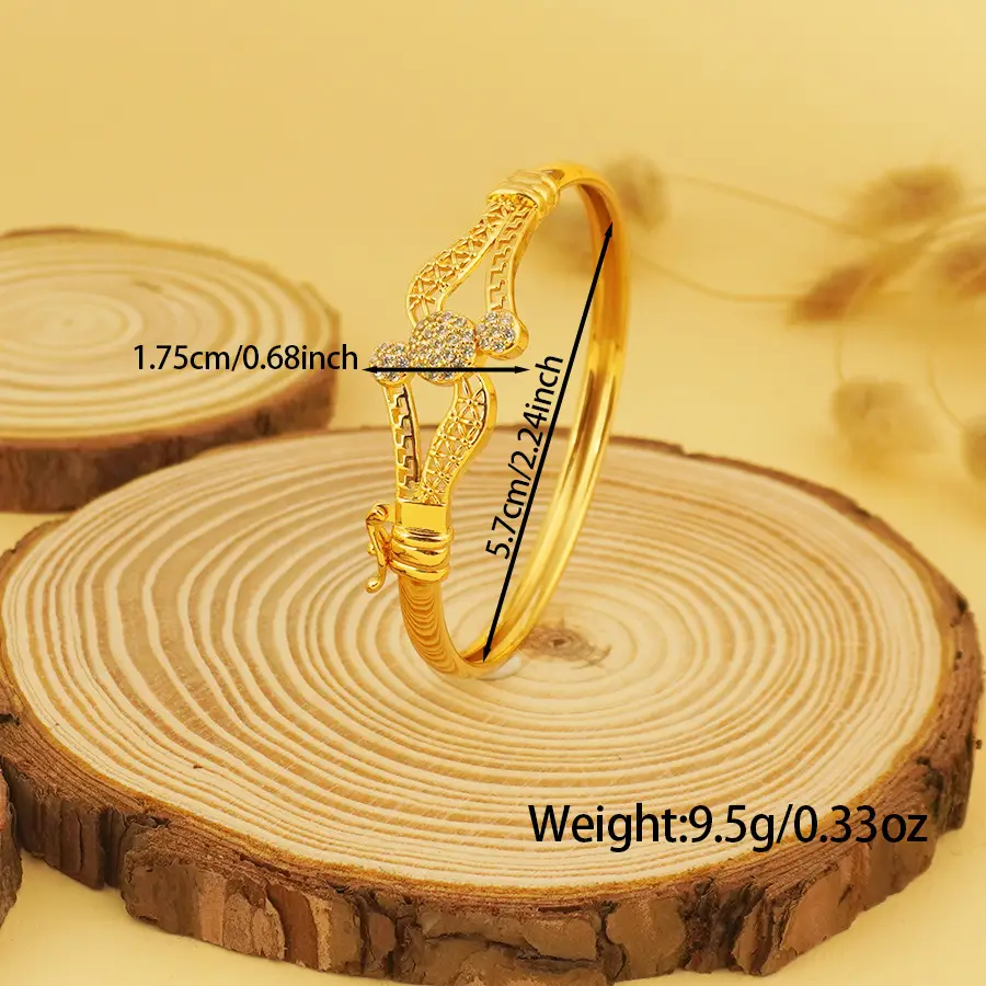 Gold Geometric CZ Bracelet for Women — feature 7