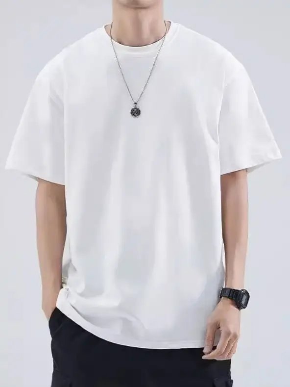 Men Black Cotton T-Shirt Loose Fit Summer Wear - Image 5