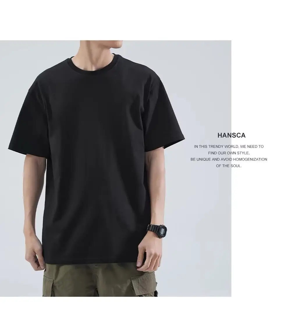 Men Black Cotton T-Shirt Loose Fit Summer Wear — feature 12