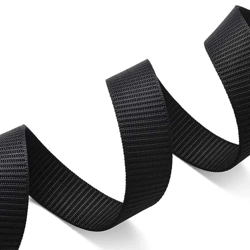 Men's Automatic Toothless Belt Black Gold Nylon - Image 15