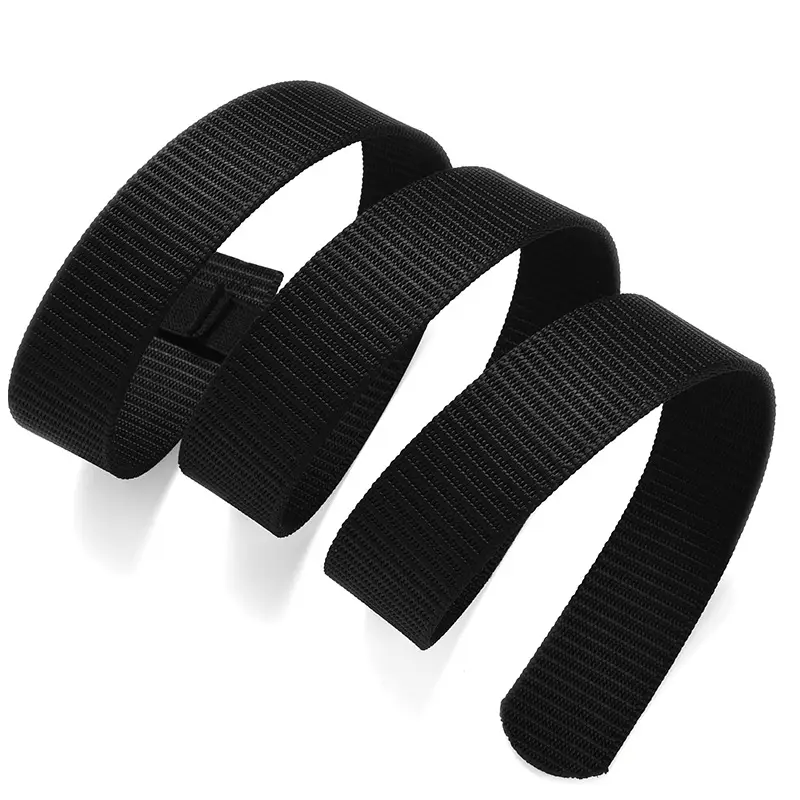Men's Automatic Toothless Belt Black Gold Nylon - Image 16