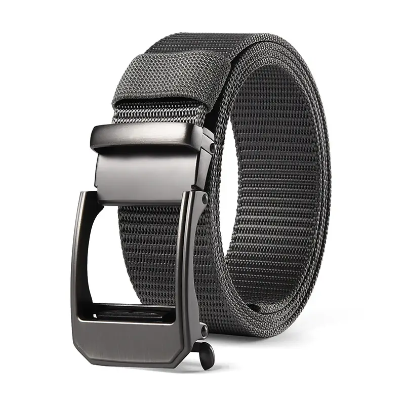 Men's Automatic Toothless Belt Black Gold Nylon — feature 12