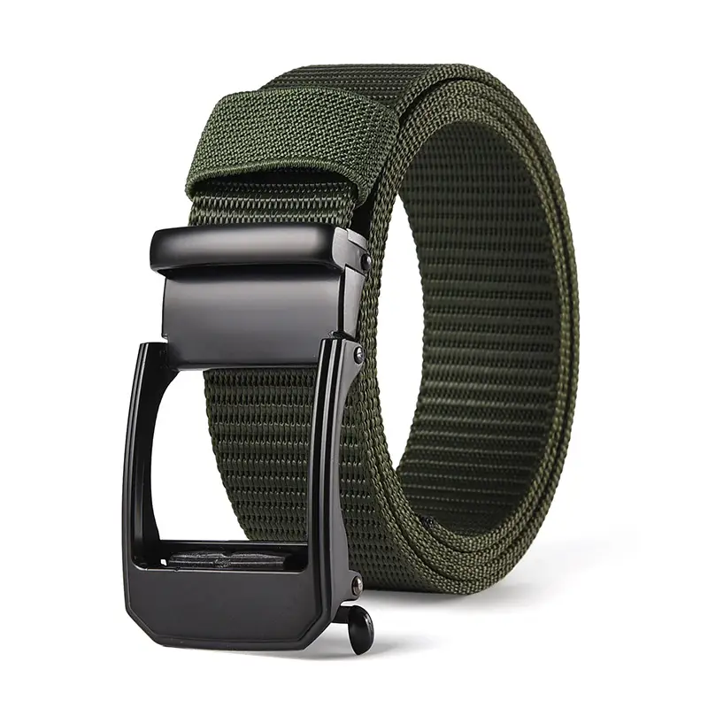 Men's Automatic Toothless Belt Black Gold Nylon — feature 15