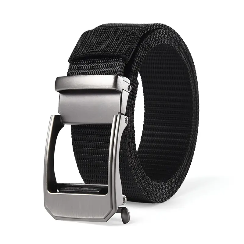 Men's Automatic Toothless Belt Black Gold Nylon — feature 7