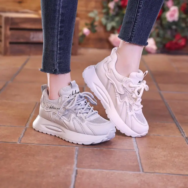 2024 Summer New Torre Shoes Women's Ins Explosions Breathable All-match sneaker Women's Thick Sole High Casual Shoes — feature 8