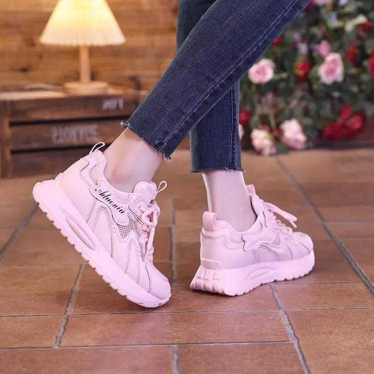 2024 Summer New Torre Shoes Women's Ins Explosions Breathable All-match sneaker Women's Thick Sole High Casual Shoes — feature 9