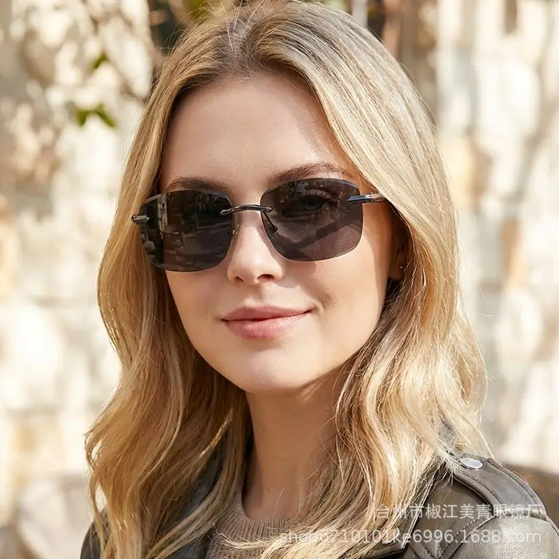 Anti-UV Frameless Sunglasses for Men Driving - Image 4