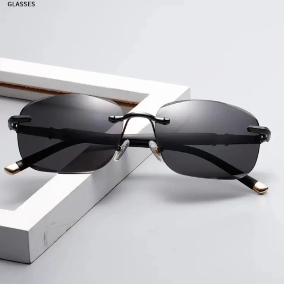 Anti-UV Frameless Sunglasses for Men Driving - Image 6