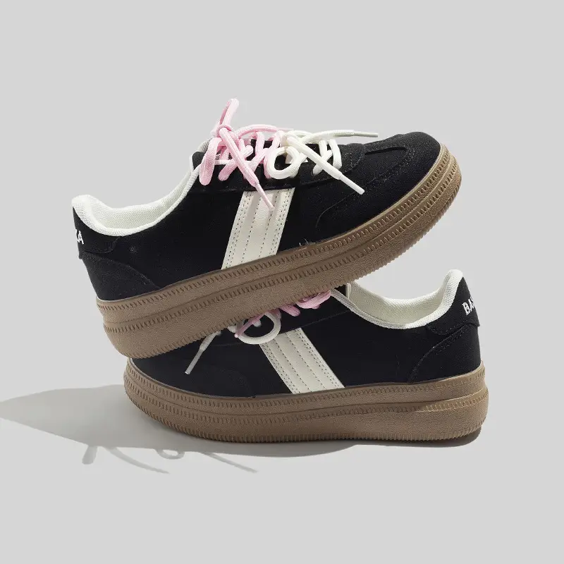 Dexun Women's Shoes 2026 Spring New Versatile Niche Student Casual Low-Top Women's Shoes Fashionable Thick-Soled Sneakers