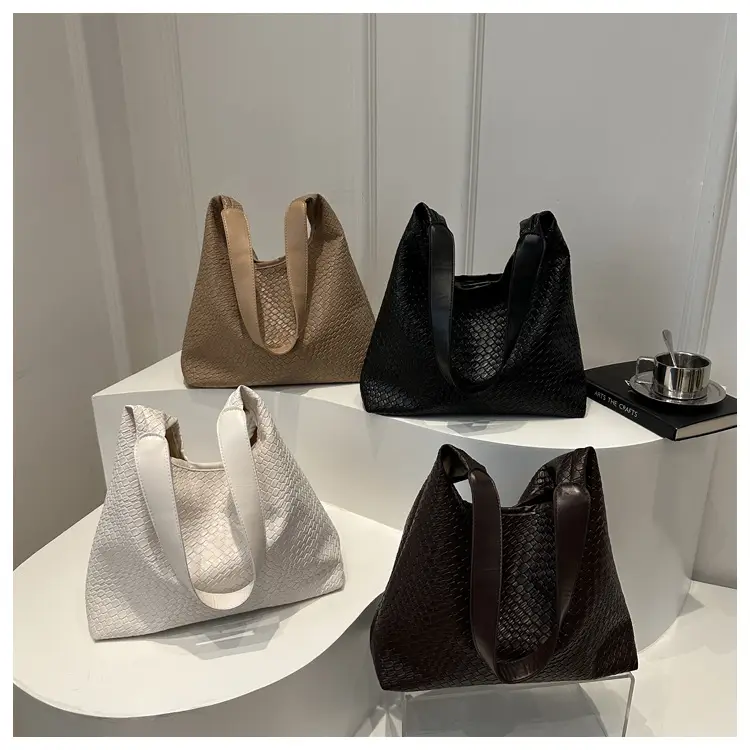 Brown Woven Shoulder Tote Bag for Women — feature 24