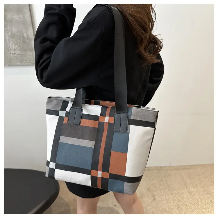 Plaid Casual Bag Large Capacity Women's Shoulder Bag — feature 12