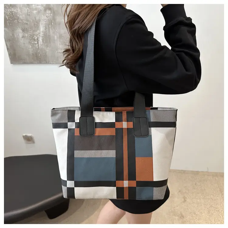 Plaid Casual Bag Large Capacity Women's Shoulder Bag — feature 13