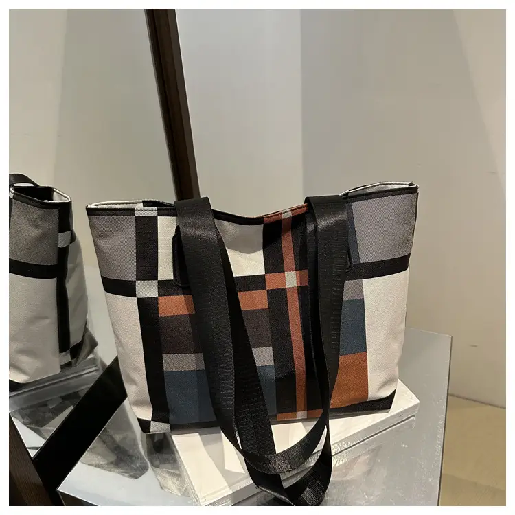 Plaid Casual Bag Large Capacity Women's Shoulder Bag — feature 16