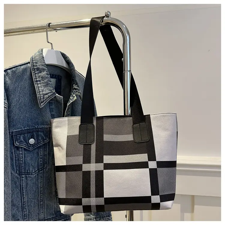 Plaid Casual Bag Large Capacity Women's Shoulder Bag — feature 21