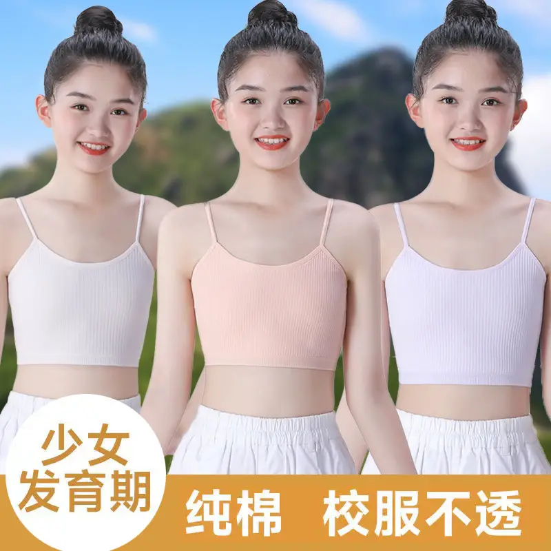 7-9-11-13-14 Years Old Older Kidsren's Development Period Vest Pure Cotton Tube Top Girls Primary School Students Junior High School Students Intimates - Image 8