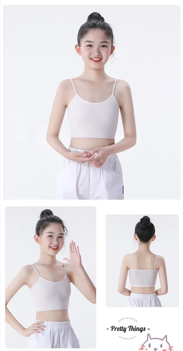 7-9-11-13-14 Years Old Older Kidsren's Development Period Vest Pure Cotton Tube Top Girls Primary School Students Junior High School Students Intimates — feature 11