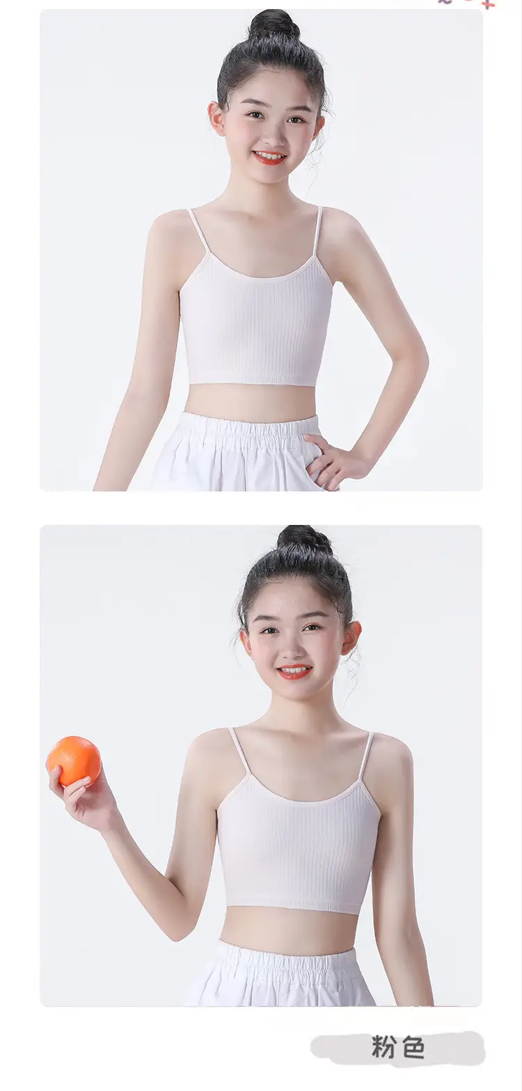 7-9-11-13-14 Years Old Older Kidsren's Development Period Vest Pure Cotton Tube Top Girls Primary School Students Junior High School Students Intimates — feature 12