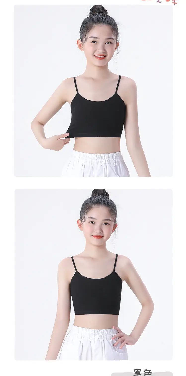 7-9-11-13-14 Years Old Older Kidsren's Development Period Vest Pure Cotton Tube Top Girls Primary School Students Junior High School Students Intimates — feature 14
