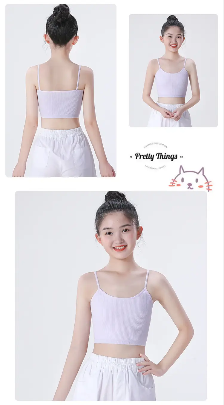 7-9-11-13-14 Years Old Older Kidsren's Development Period Vest Pure Cotton Tube Top Girls Primary School Students Junior High School Students Intimates — feature 17