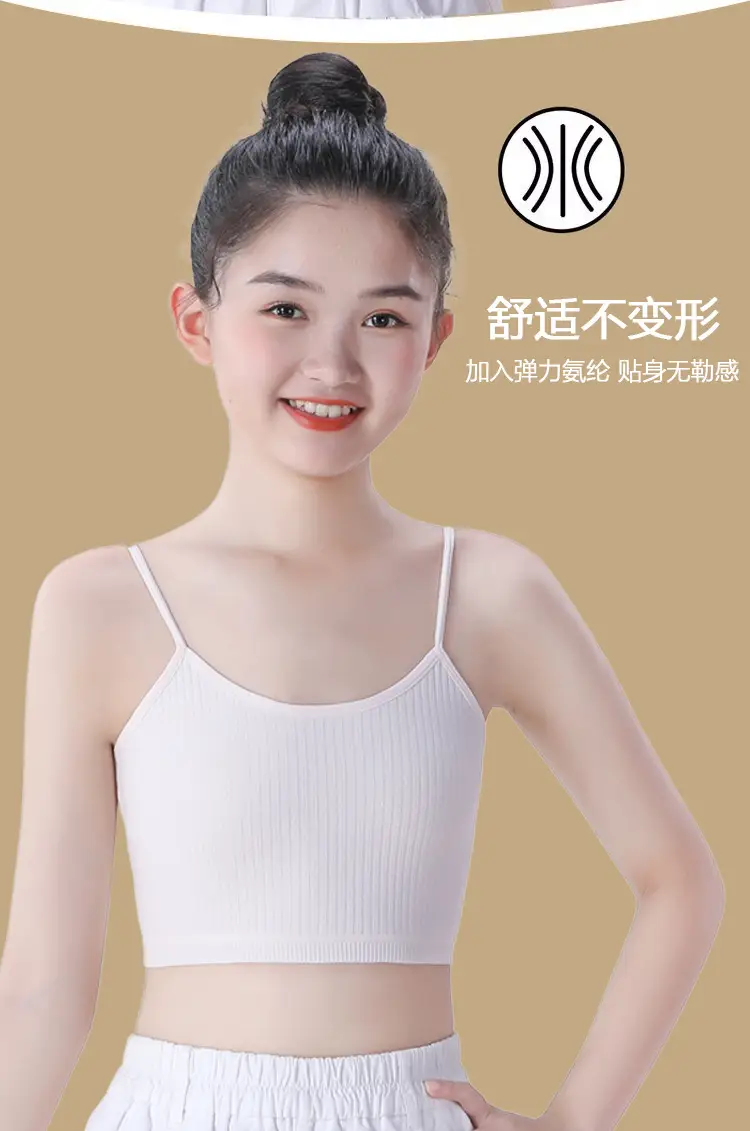 7-9-11-13-14 Years Old Older Kidsren's Development Period Vest Pure Cotton Tube Top Girls Primary School Students Junior High School Students Intimates — feature 3