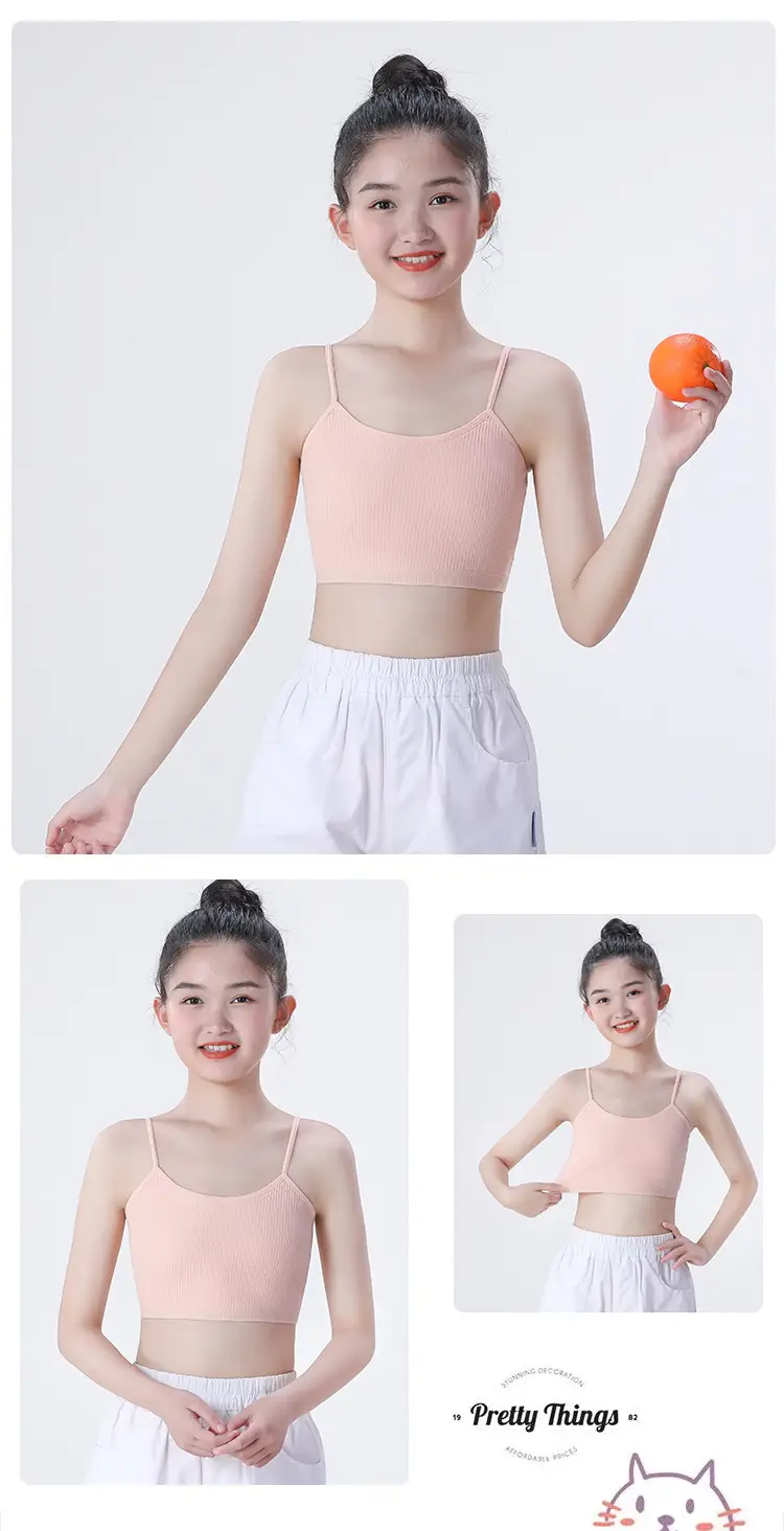 7-9-11-13-14 Years Old Older Kidsren's Development Period Vest Pure Cotton Tube Top Girls Primary School Students Junior High School Students Intimates — feature 9