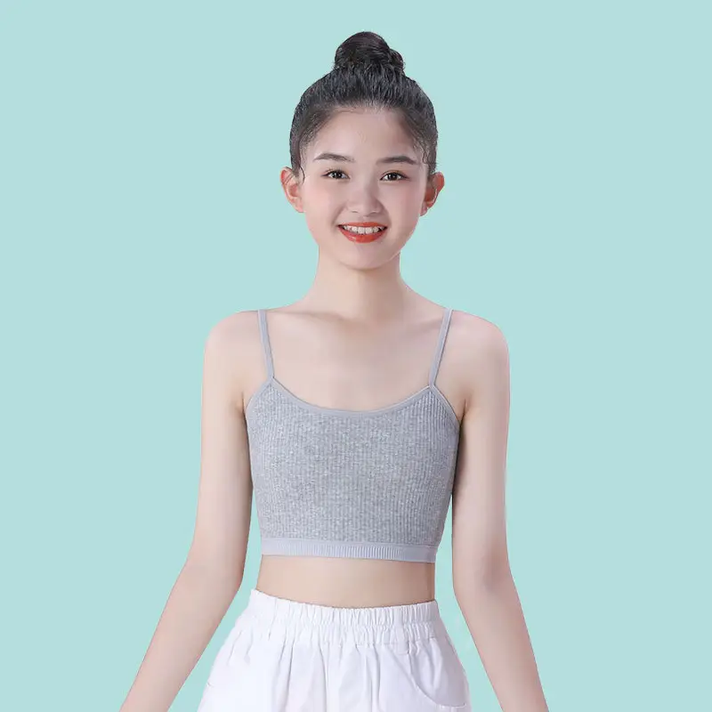 7-9-11-13-14 Years Old Older Kidsren's Development Period Vest Pure Cotton Tube Top Girls Primary School Students Junior High School Students Intimates - Image 2