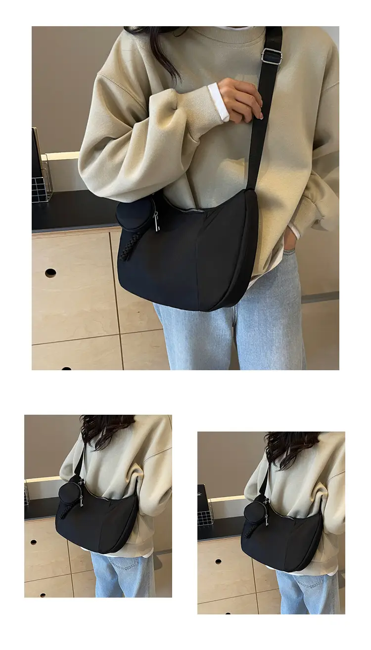 Women's Creamy White Shoulder Bag with Crossbody Strap — feature 10