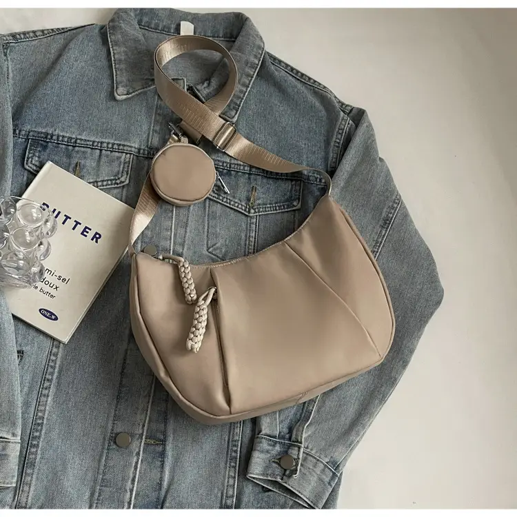 Women's Creamy White Shoulder Bag with Crossbody Strap — feature 17