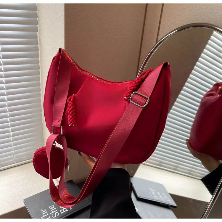 Women's Creamy White Shoulder Bag with Crossbody Strap — feature 24