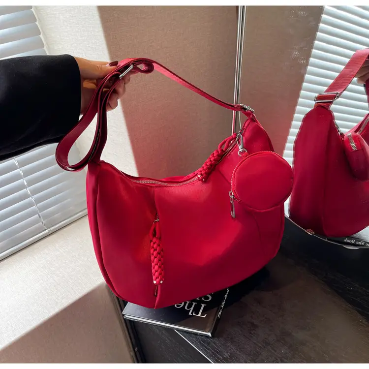 Women's Creamy White Shoulder Bag with Crossbody Strap — feature 25
