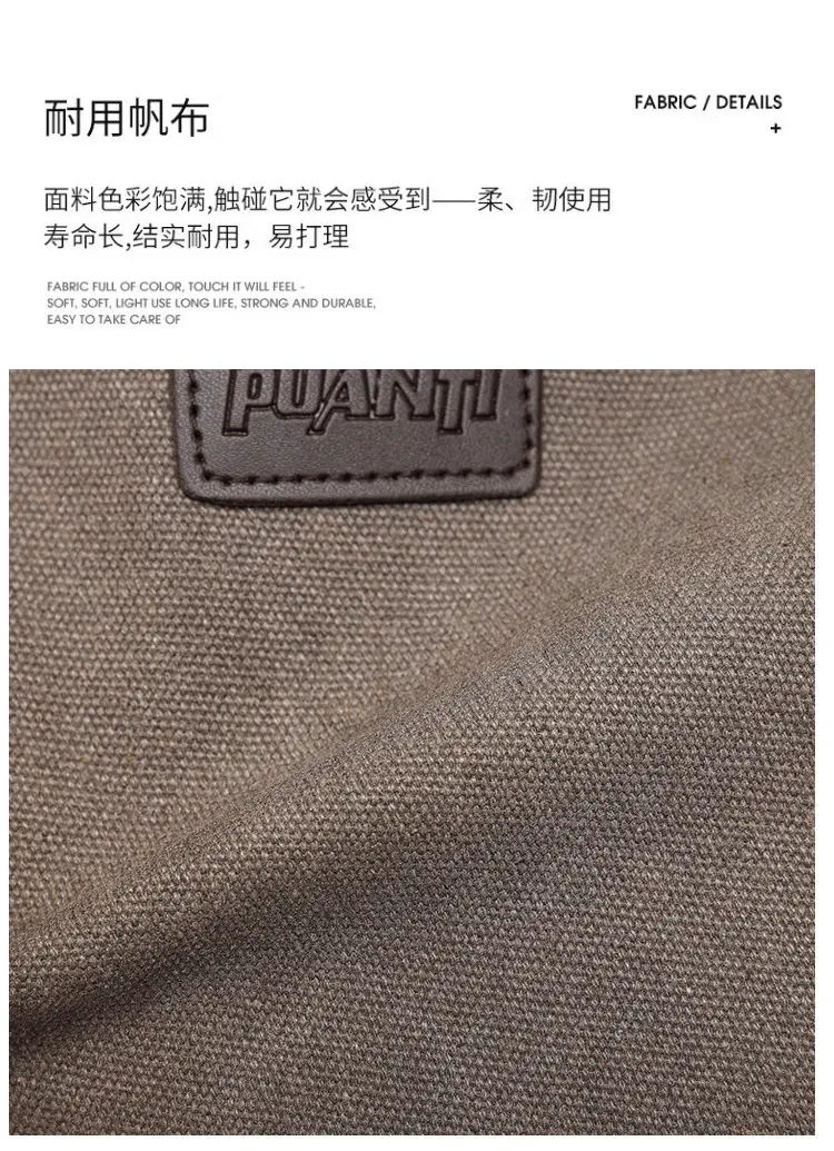 Gray Canvas Crossbody Bag for Women Travel Commute — feature 10
