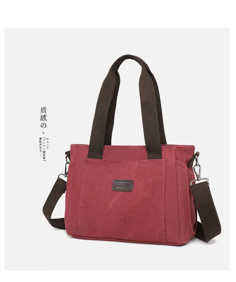 Gray Canvas Crossbody Bag for Women Travel Commute — feature 18