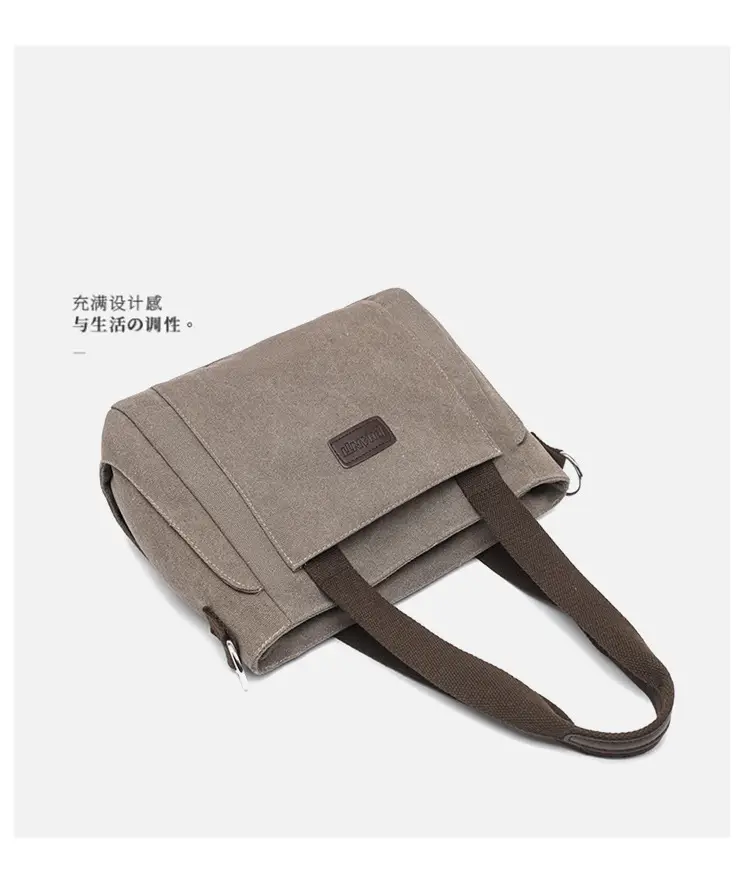Gray Canvas Crossbody Bag for Women Travel Commute — feature 27