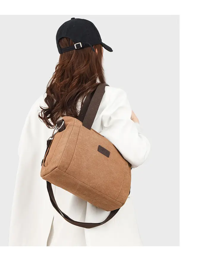 Gray Canvas Crossbody Bag for Women Travel Commute — feature 29