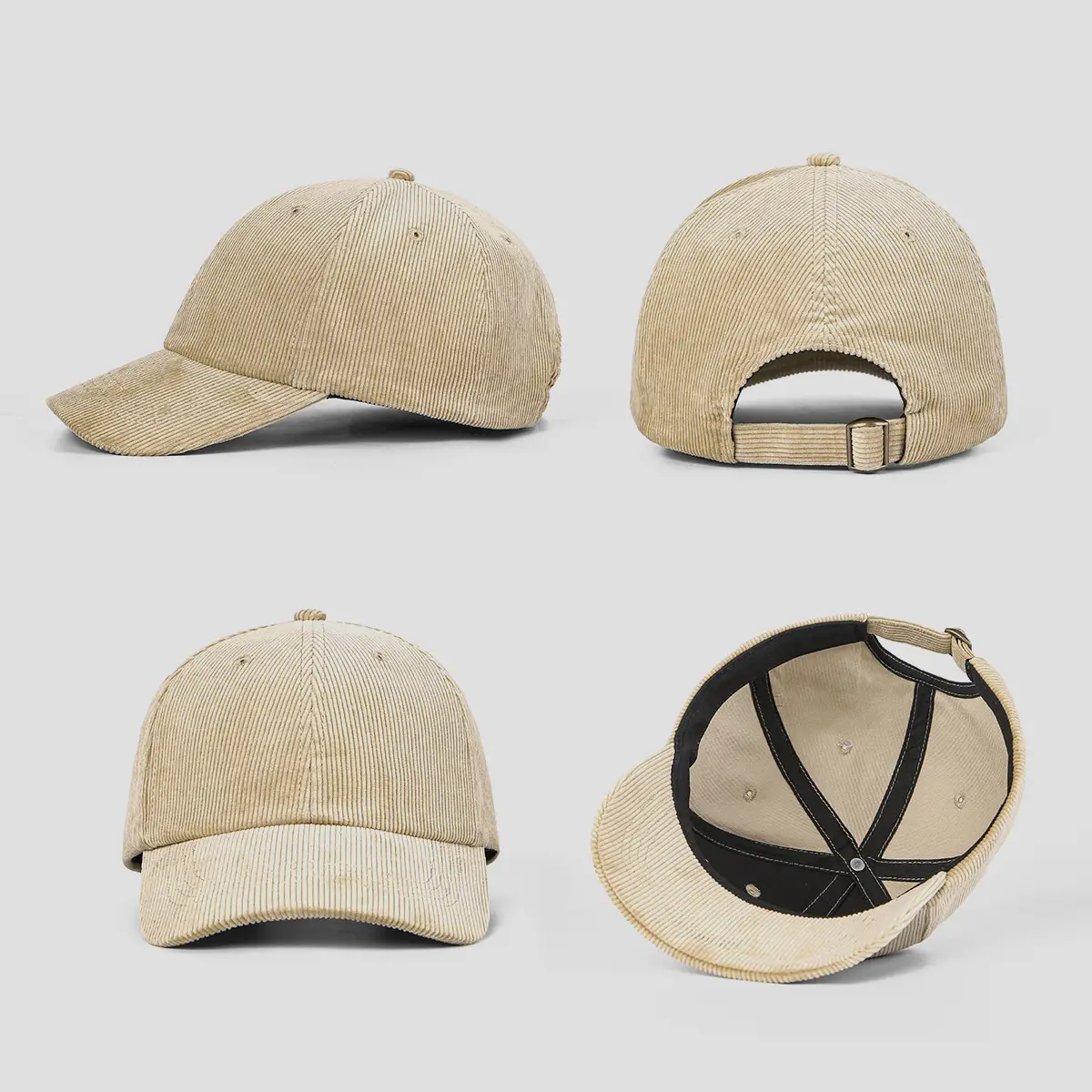 Black Baseball Cap with Logo & Sunshade - Image 8