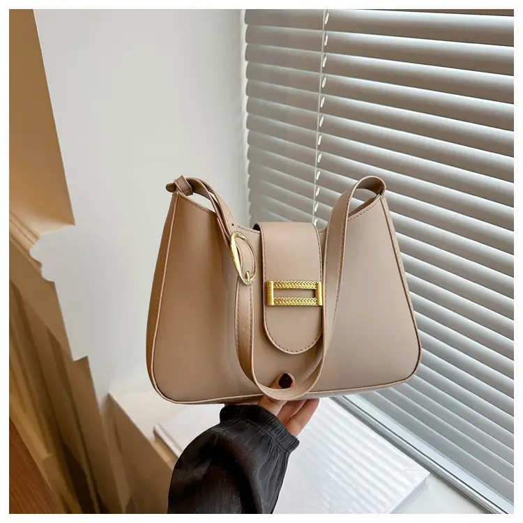 Black Women's Shoulder Crossbody Bag with Gold Clasp — feature 22
