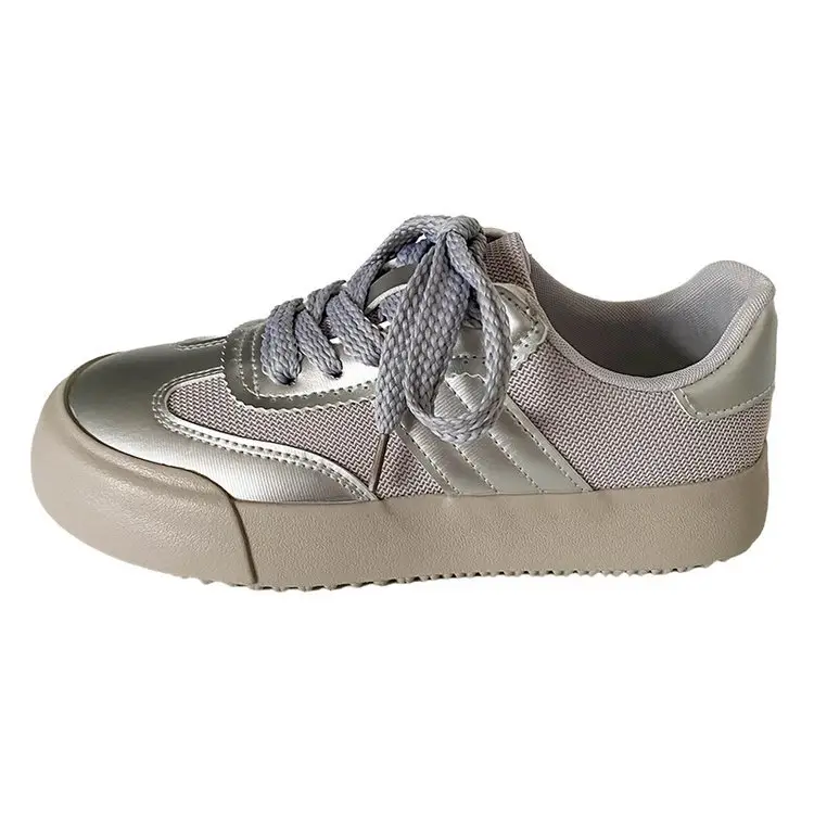 Desun Breathable Sneakers Women's Round Toe Summer New Chic Niche Korean Style Low-top Mesh Shoes Thick Sole Small White Shoes - Image 6