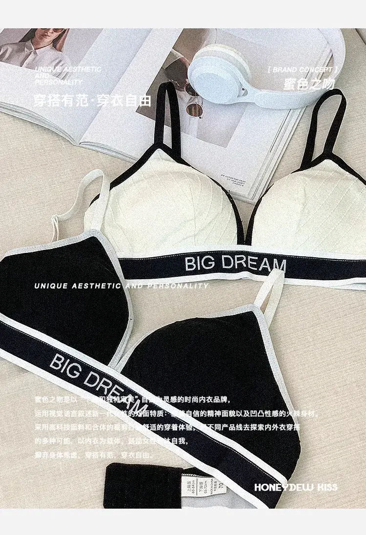 Women's Triangle Cup Sports Bra White Black Small — feature 13