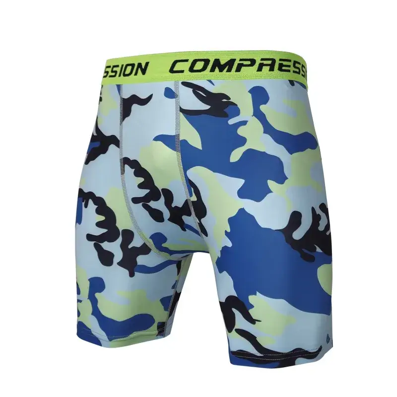 Camouflage Tight Shorts Quick-drying Sports Tights Training Athletics Running Fitness Five-point Pants Dropshipping Cross
