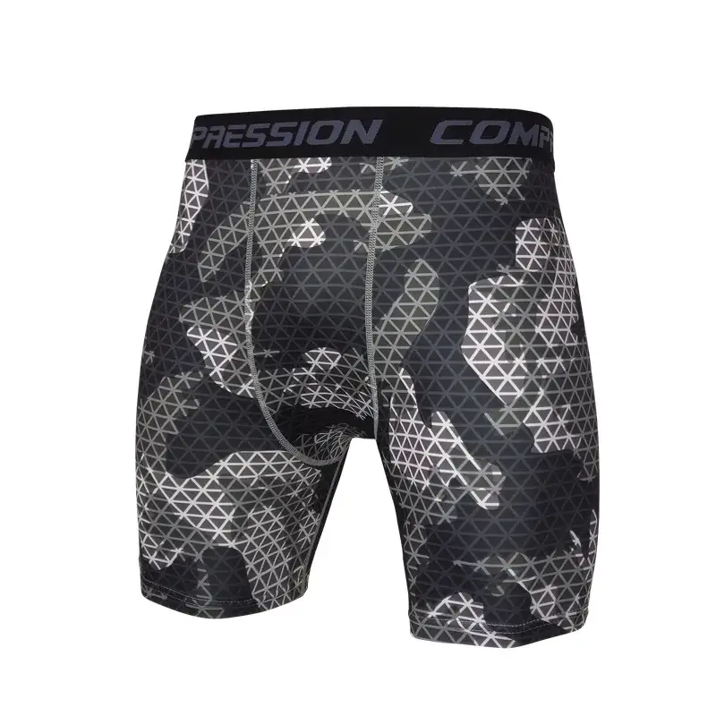 Camouflage Tight Shorts Quick-drying Sports Tights Training Athletics Running Fitness Five-point Pants Dropshipping Cross