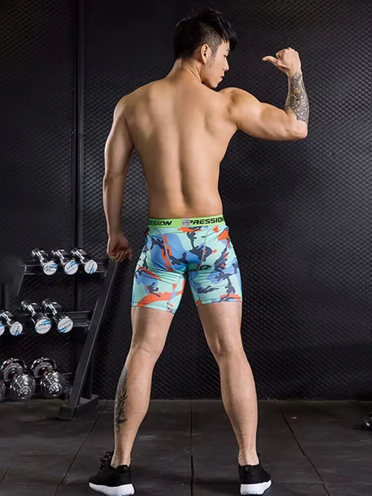 Camouflage Tight Shorts Quick-drying Sports Tights Training Athletics Running Fitness Five-point Pants Dropshipping Cross — feature 17